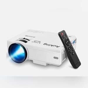 Auking White Projector with Remote